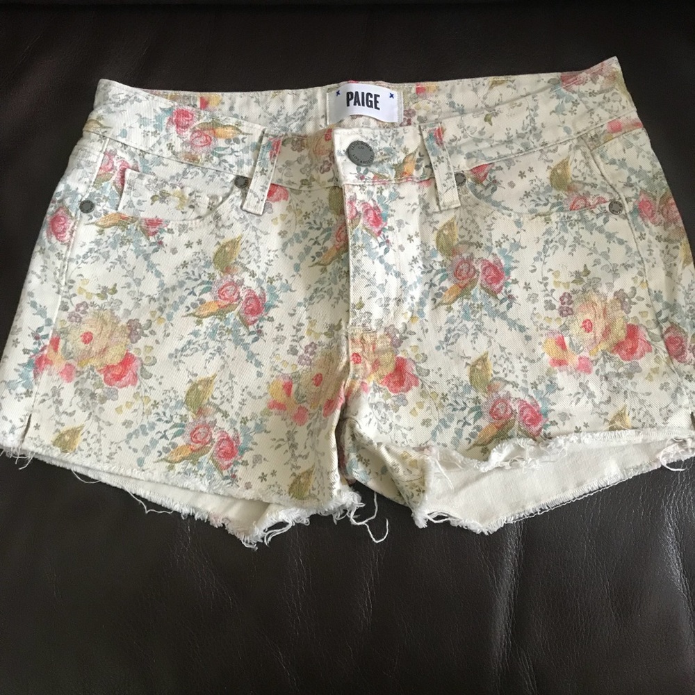 Paige Denim Floral Shorts